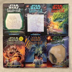 6 pc Star Wars Galaxy of Fear Books 1 - 5 and 9 / Paperback